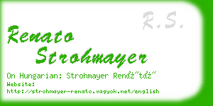 renato strohmayer business card